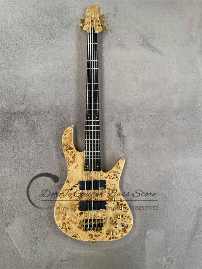 Bass Guitar Fretless - JEFode-Manche en érable pour basse, 5