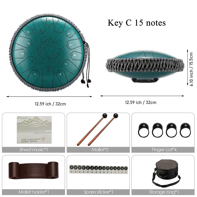 Hluru-Tambour à langue en acie - Musical Instrument Handpan avis et prix