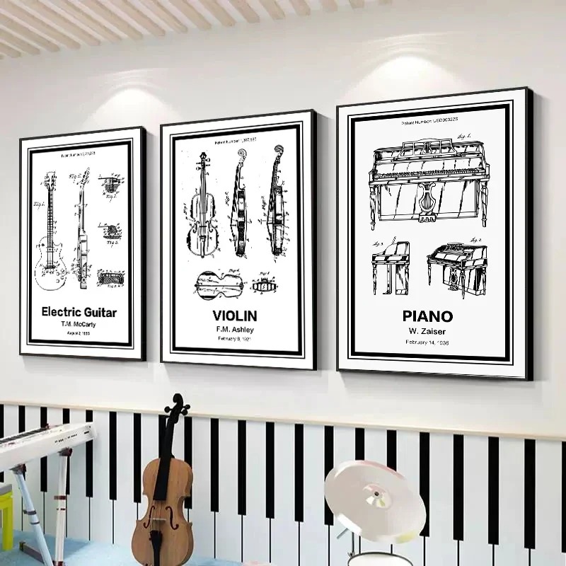 Affiches sur toile de brevets  - Musical Instrument Videos avis et prix